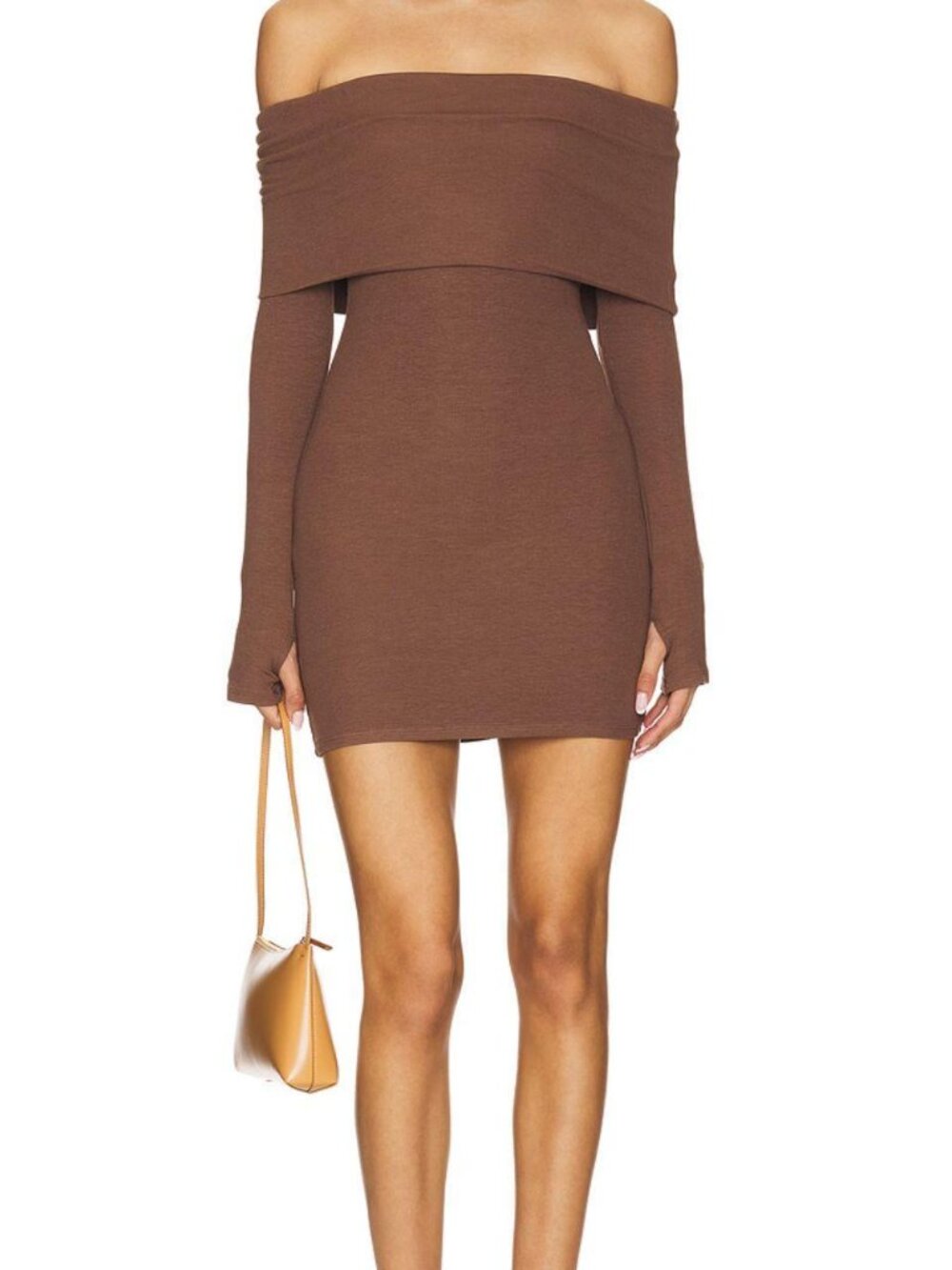 superdown Marks Mini Dress in Chocolate Brown